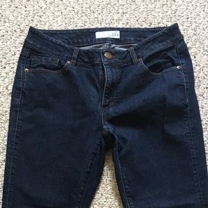Dark wash denim jeans curvy skinny style